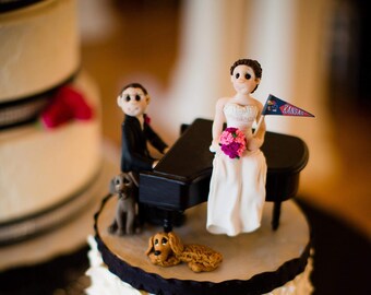 Custom Wedding Cake Topper -Pianist  - wedding cake figures keepsake gift