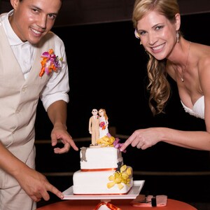 Custom Wedding Cake Topper: Bride and Groom Figurine (DEPOSIT ONLY)