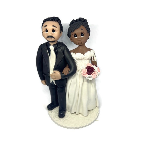 Interracial Wedding Cake Topper Etsy