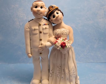 Bride and Groom Military wedding cake topper DEPOSIT ONLY
