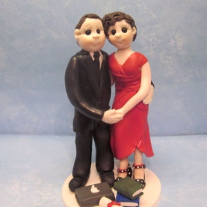Custom wedding cake topper, Bride and groom cake topper, personalized cake topper, Mr and Mrs cake topper, casual cake topper DEPOSIT ONLY