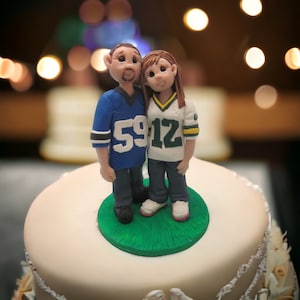 Football fans custom made wedding cake topper DEPOSIT ONLY