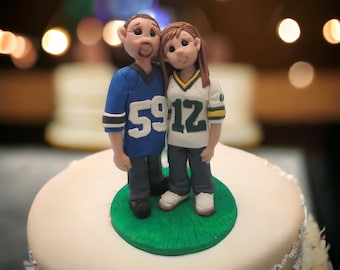 Football fans custom made wedding cake topper DEPOSIT ONLY