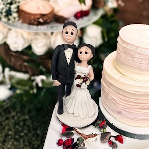 Bride and Groom custom made  wedding cake topper- DEPOSIT ONLY