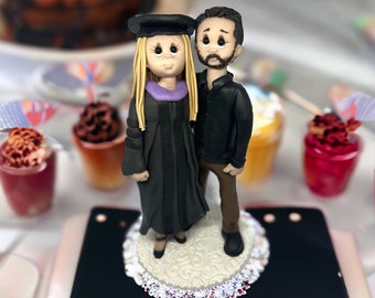 Graduation Figurine Cake Topper, Custom Made unique gift by Lynn’s Little Creations