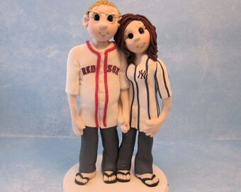 Wedding Cake Topper, Custom Wedding Topper, Bride and Groom, Sports, Personalized, Polymer Clay, Keepsake  DEPOSIT ONLY