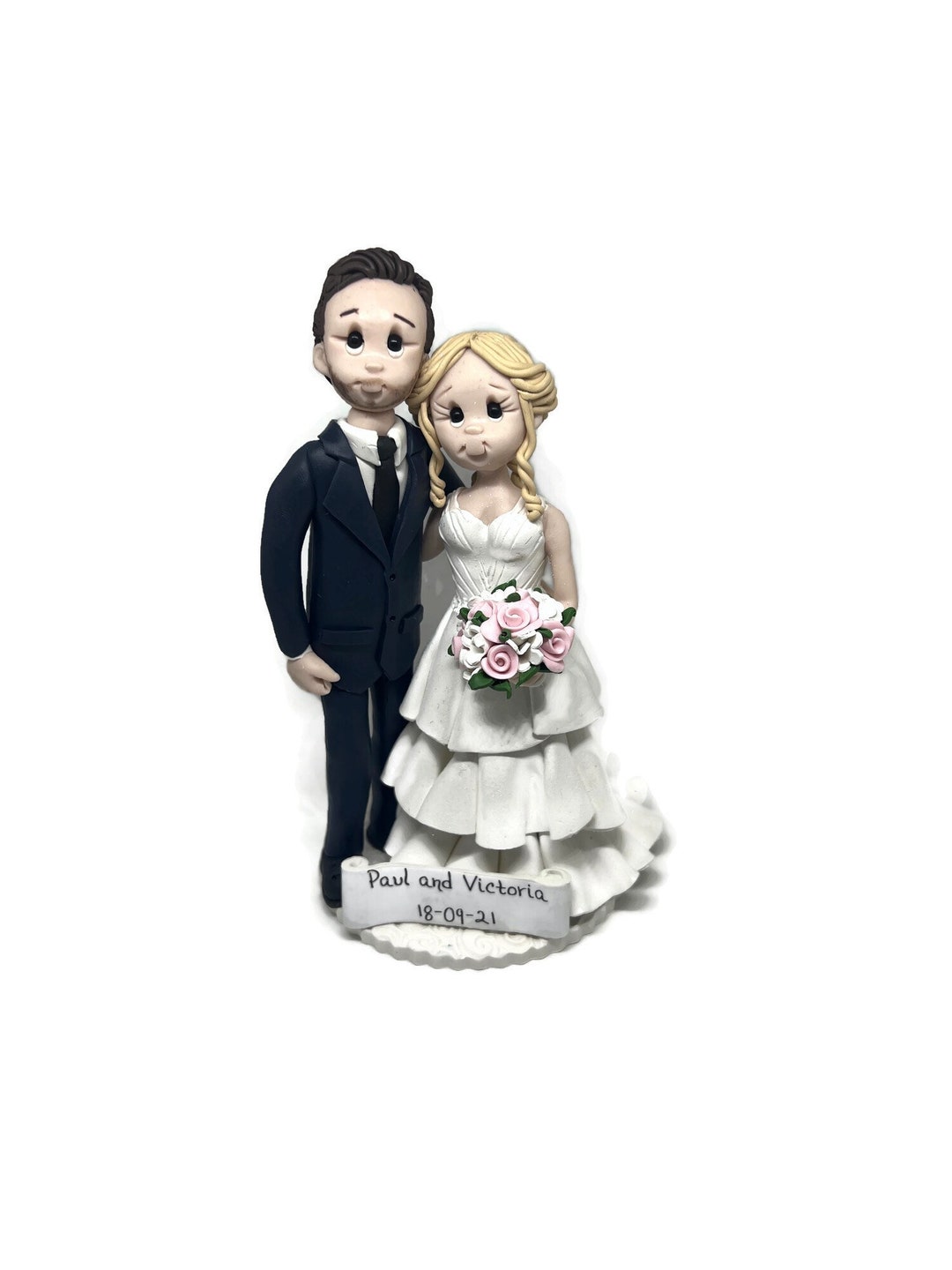Custom Wedding Cake Topper, Personalized Cake Topper, Bride and Groom ...
