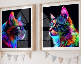 Misty Meow | Animal | Cat | Digital Art Print | Wall Art | AI Generated ...