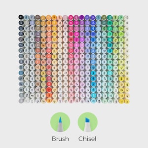 Single Ohuhu Honolulu Alcohol Marker, Dual Tip Brush and Chisel-Yellows, Oranges, Browns (Y-YR) Choose Color-Sold Individually