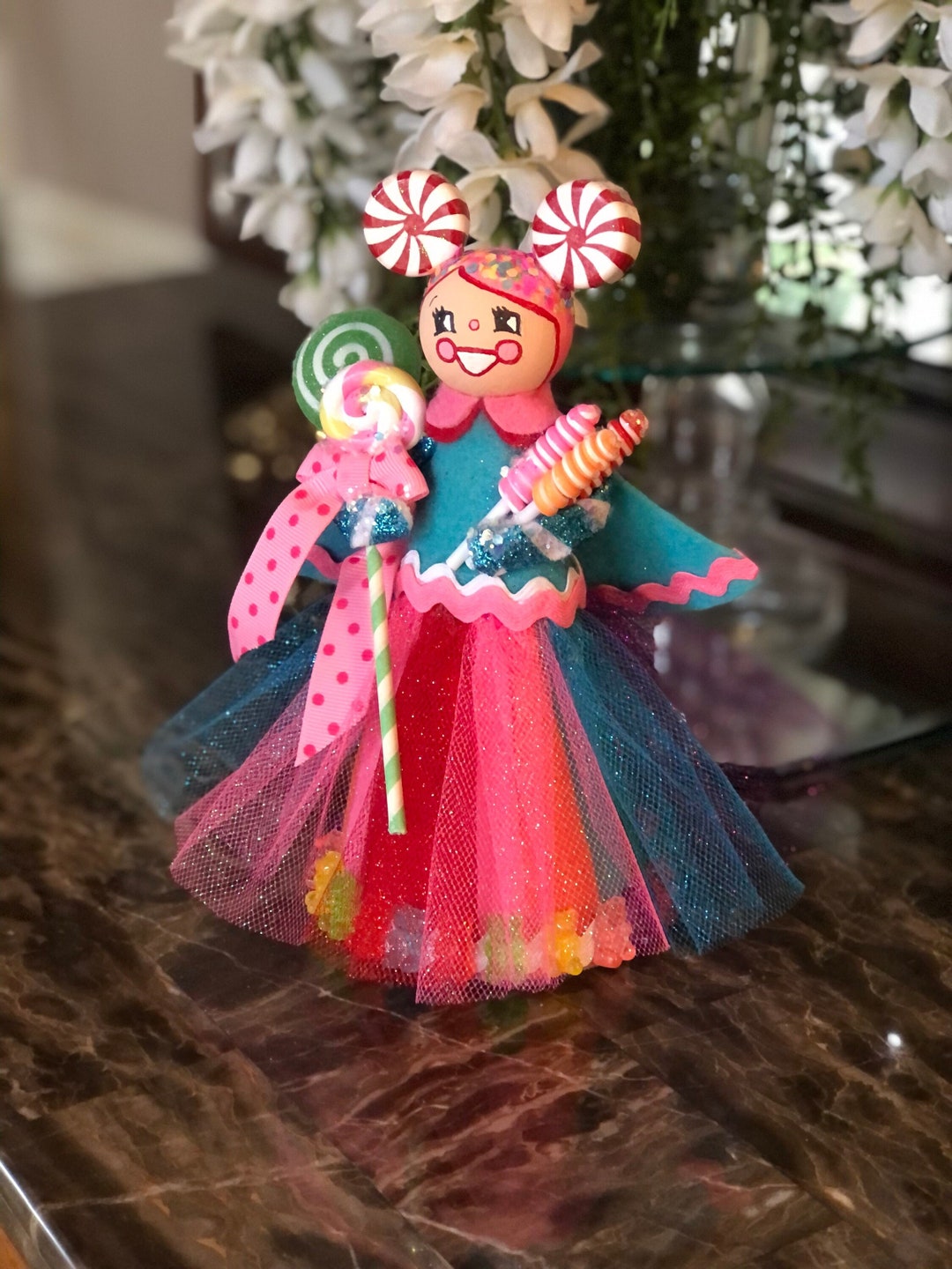 Candy Theme Tree Topper Candy Doll Holiday Decor Christmas Decor