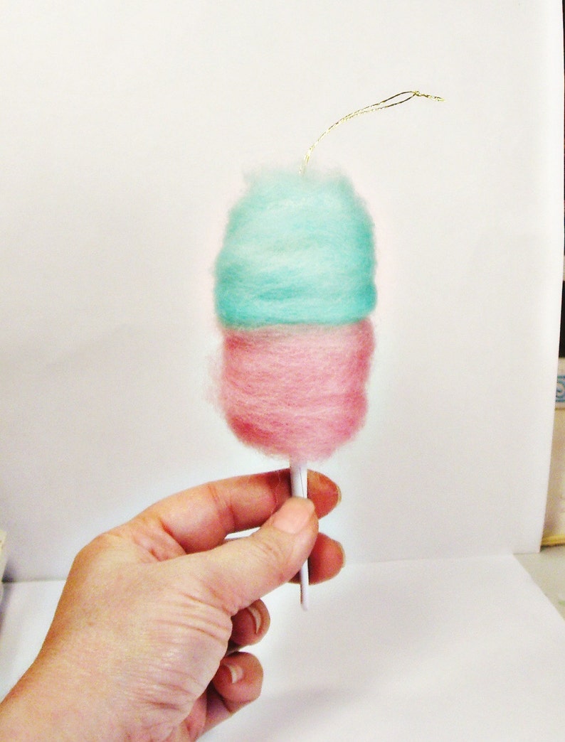 Cotton candy ornament fake candy fairy floss pink and blue | Etsy
