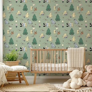 Disney Wallpaper Winnie the Pooh Wall Decal Eeyore And Tigger Wall Sticker Wall Art For nursery room and kid room home decor