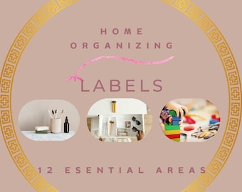 Decorative Home Organizing Stickers Set of 12