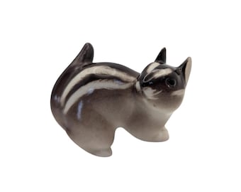 Lomonosov Chipmunk Figurine | USSR Russian Porcelain LFZ | Hand Painted Animal Collectible