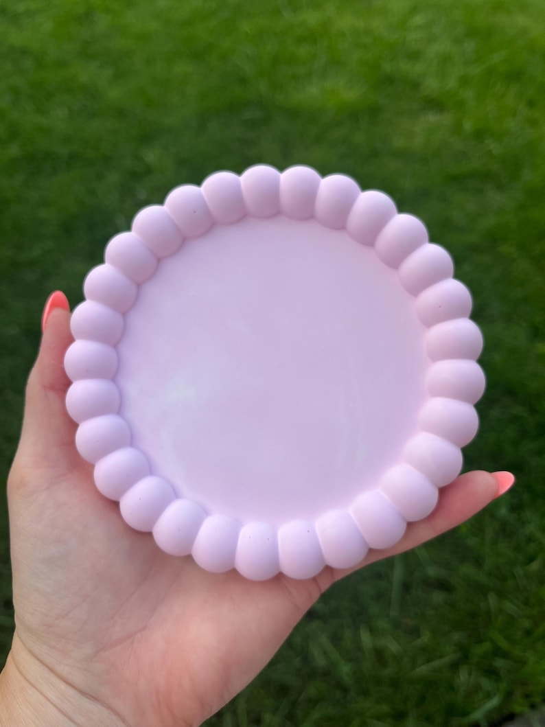 Pink coaster, Resin coaster, Resincrete, Coasters, Bubble coaster, Desk coaster, Set of coasters, Pink Gift ideas, Girly Gift ideas, Bubble image 2