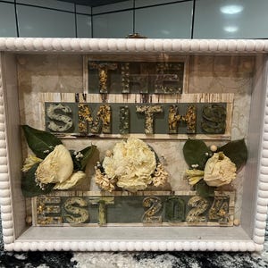 Wedding Bouquet Preservation, Mr and Mrs, Customized Wedding Gift, Shadow Box, Wedding Shadow Box, Flower Preservation, Dried Flowers