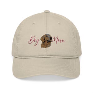 Custom Dog Embroidered Hat, Organic Baseball Cap, Dog Embroidered Hat, Golden Retriever Hat, Golden Retriever Gift, Dog Mom Baseball Cap
