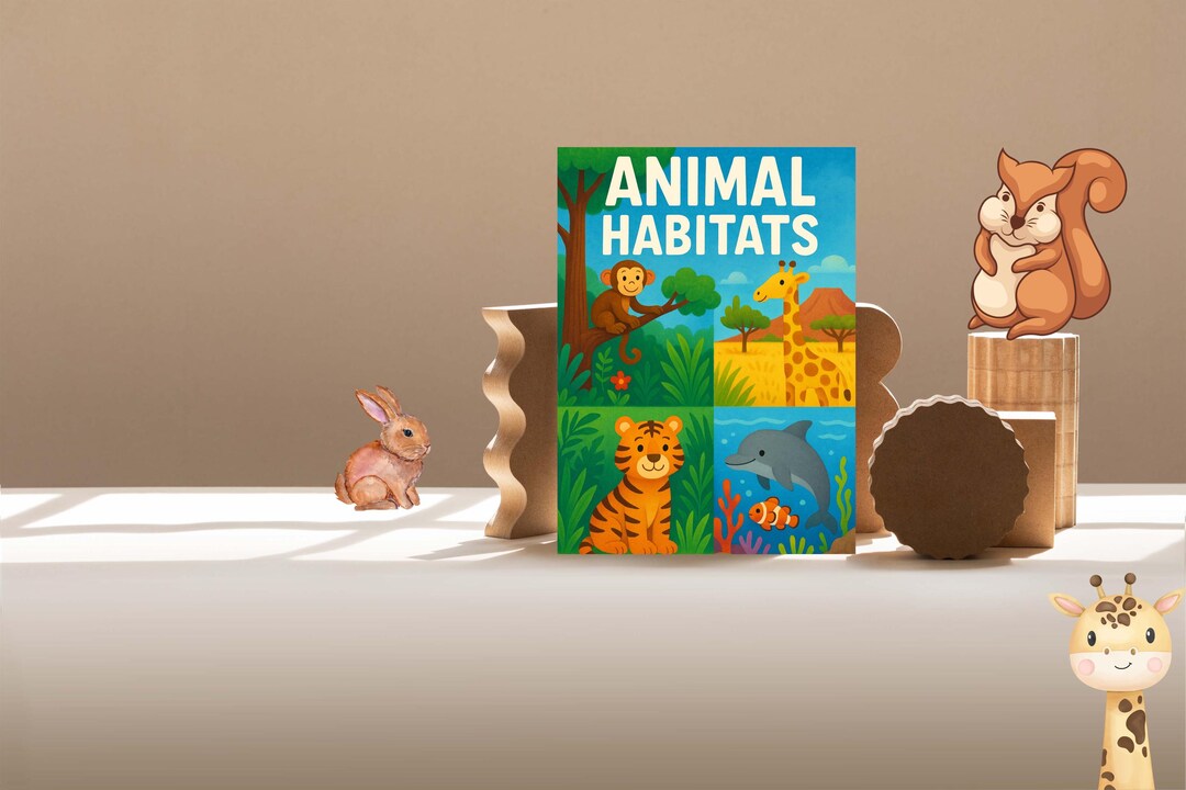 Digital Coloring Book for Kids | Animal Habitats | Learn Animal Homes ...