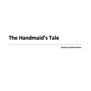 Detaillierte Handmaid's Tale-Studiennotizen (Abschlusszeugnis)