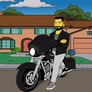 Custom Simpsons Portrait, Yellow Personalized Illustration, Anniversary Gift For Him, Simpsons caricature portrait, Personalized Simpsons