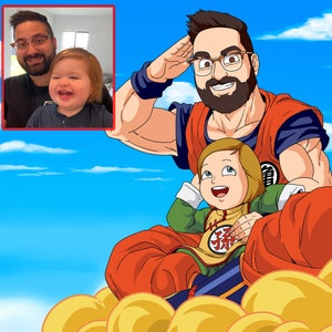 Custom Portrait DBZ Dragon Ball Z Custom Anime Portrait , Couple Anime Portrait, Family Anime Portrait, custom anime drawing, NEW anime gift
