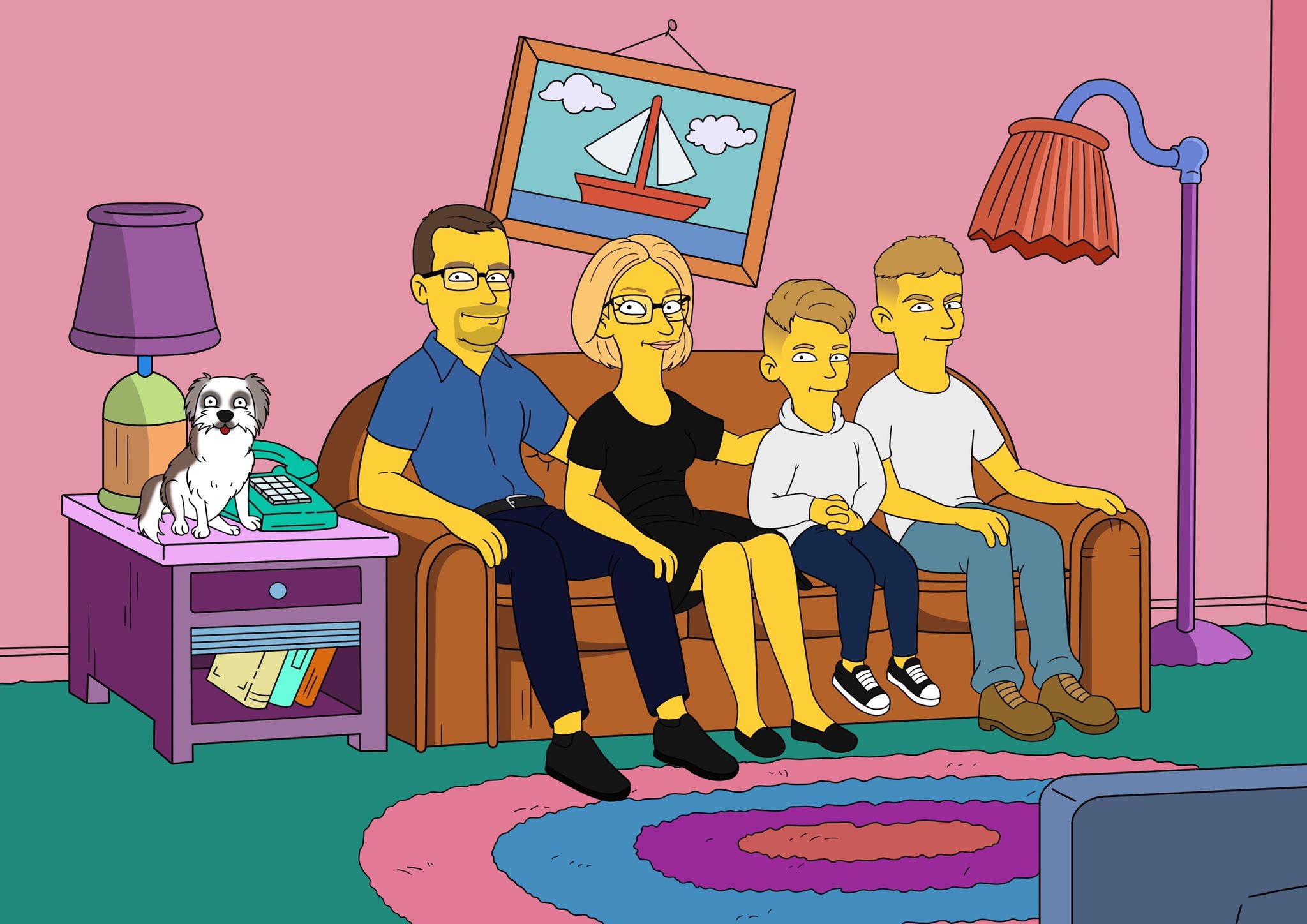 SALE!!! Simpsons portrait for him - Christmas gifts - Custom family photo gift for her - Yellow characters theme - Digital couple portrait