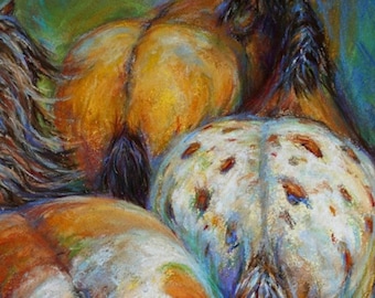 Appaloosa Decor horse art print on canvas or paper of 'Bodacious'