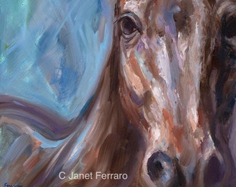 Original horse Painting-Oil Painting-'First Impression'