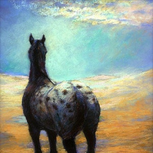 Appaloosa Horse Art On Canvas or paper of &#39;Clouds Become Me&#39;-Appaloosa Designs