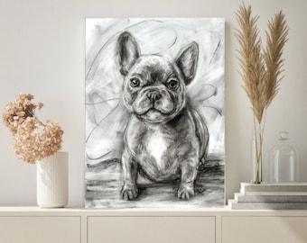 French Bull Dog-On Stretched Canvas