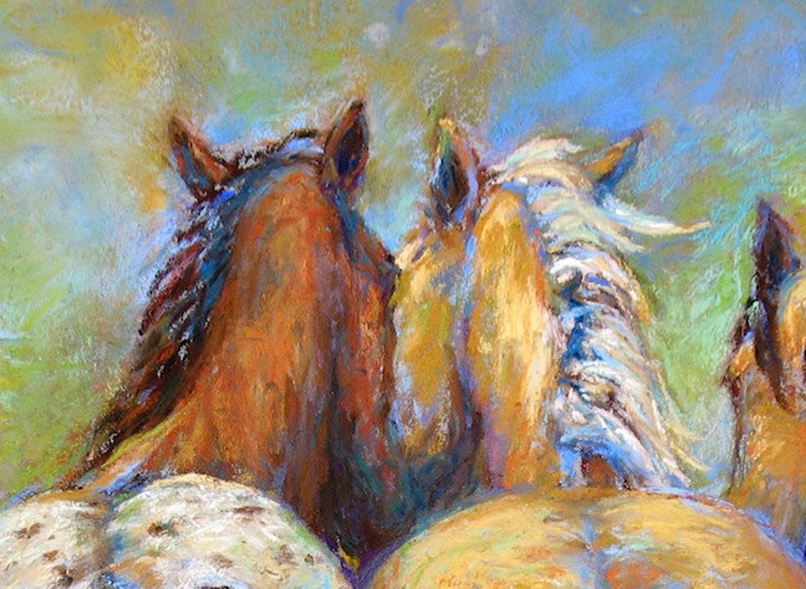 Western Horse Arthorse Print on Canvas or Paper of Etsy