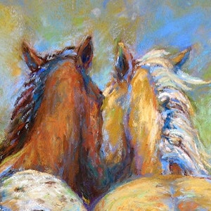 Appaloosa Horse Art on canvas of 'Tails To Tell' on large canvas or paper image 4