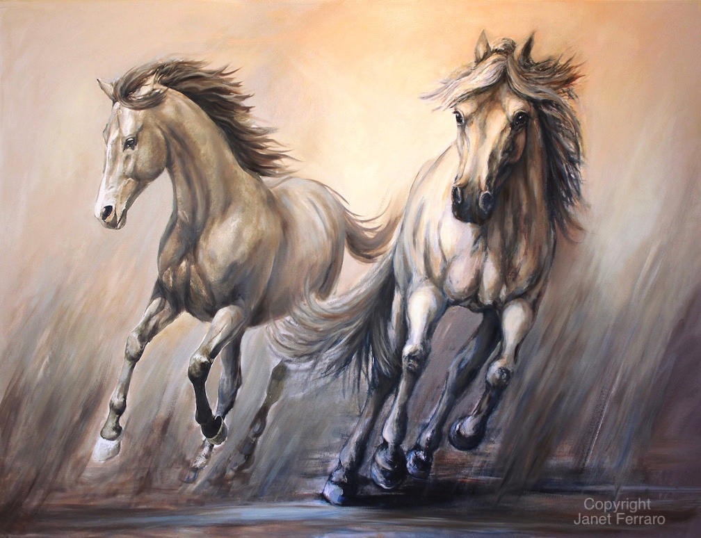 Galloping Horses Large Canvas Horse Art 'Gallop Two Etsy