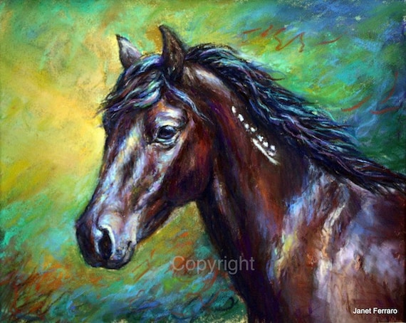 Mustang Horse Painting-horse Art Print of 'orion' - Etsy
