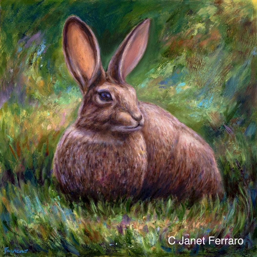 Big Rabbit Art Rabbit Art Canvas-rabbit Art Print-bunny Art-'nestled' - Etsy