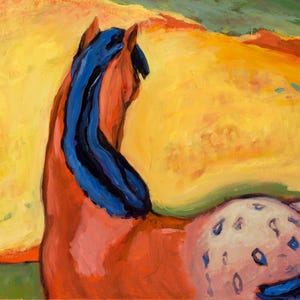 Appaloosa Horse Art-Appaloosa Horse Painting-Original Painting-&#39;Appaloosa Horse In Pasture&#39;