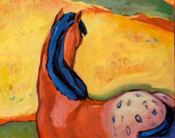 Appaloosa Horse Art-Appaloosa Horse Painting-Original Painting-'Appaloosa Horse In Pasture'