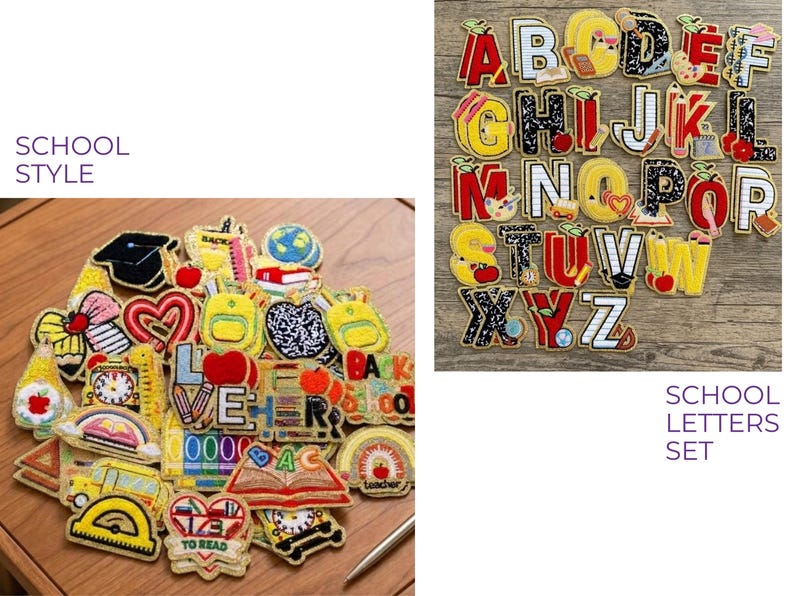 Self-Adhesive Chenille Patches: DIY Craft Embellishments & Fabric Markers, Stick-on Sticker Patches image 6