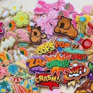 Self-Adhesive Chenille Patches: DIY Craft Embellishments & Fabric Markers, Stick-on Sticker Patches