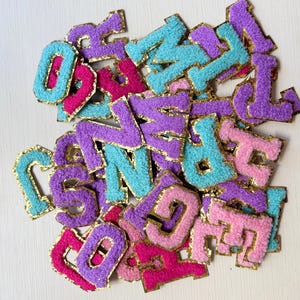 Chenille Letter Patches, Self-Adhesive Patches, Sticker Stick-on Patches