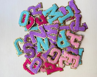 Chenille Letter Patches, Self-Adhesive Patches, Sticker Stick-on Patches
