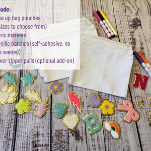 DIY Zipper Pouch Craft Kit, Decorate Your Own Bag, Party Favors, Kids Art Activity image 3
