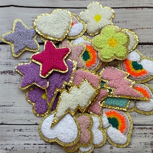 Self-Adhesive Chenille Patches: DIY Craft Embellishments & Fabric Markers, Stick-on Sticker Patches