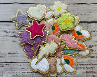 Self-Adhesive Chenille Patches: DIY Craft Embellishments & Fabric Markers, Stick-on Sticker Patches