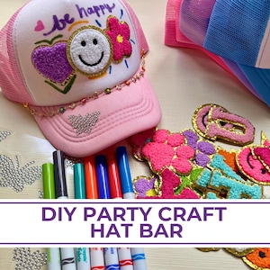 Ultimate DIY Trucker Hat Decorating Kit: Kids Craft Party Favor