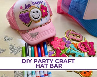 Ultimate DIY Trucker Hat Decorating Kit: Kids Craft Party Favor