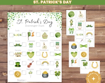 St. Patrick's Day Scavenger Hunt for Toddlers (Digital Download)