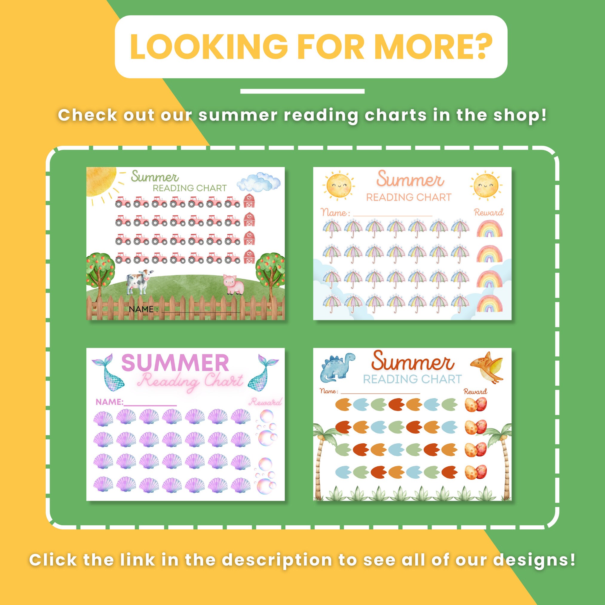Summer Reading Chart for Kids, Summer Reading Log, Summer Reading Chart ...
