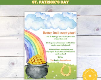 Leprechaun Letter: St. Patrick's Day Trap Kit (Digital Download)