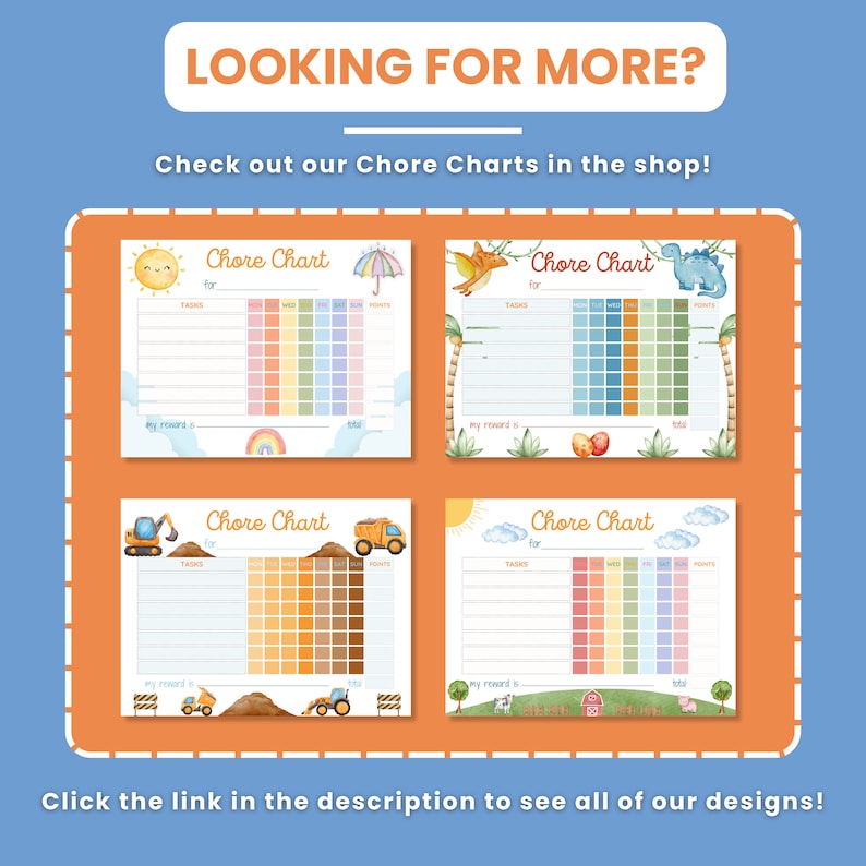Construction Chore Chart for Kids: Weekly Routine (digital Download) - Etsy